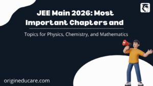 JEE Main 2026 important chapters
